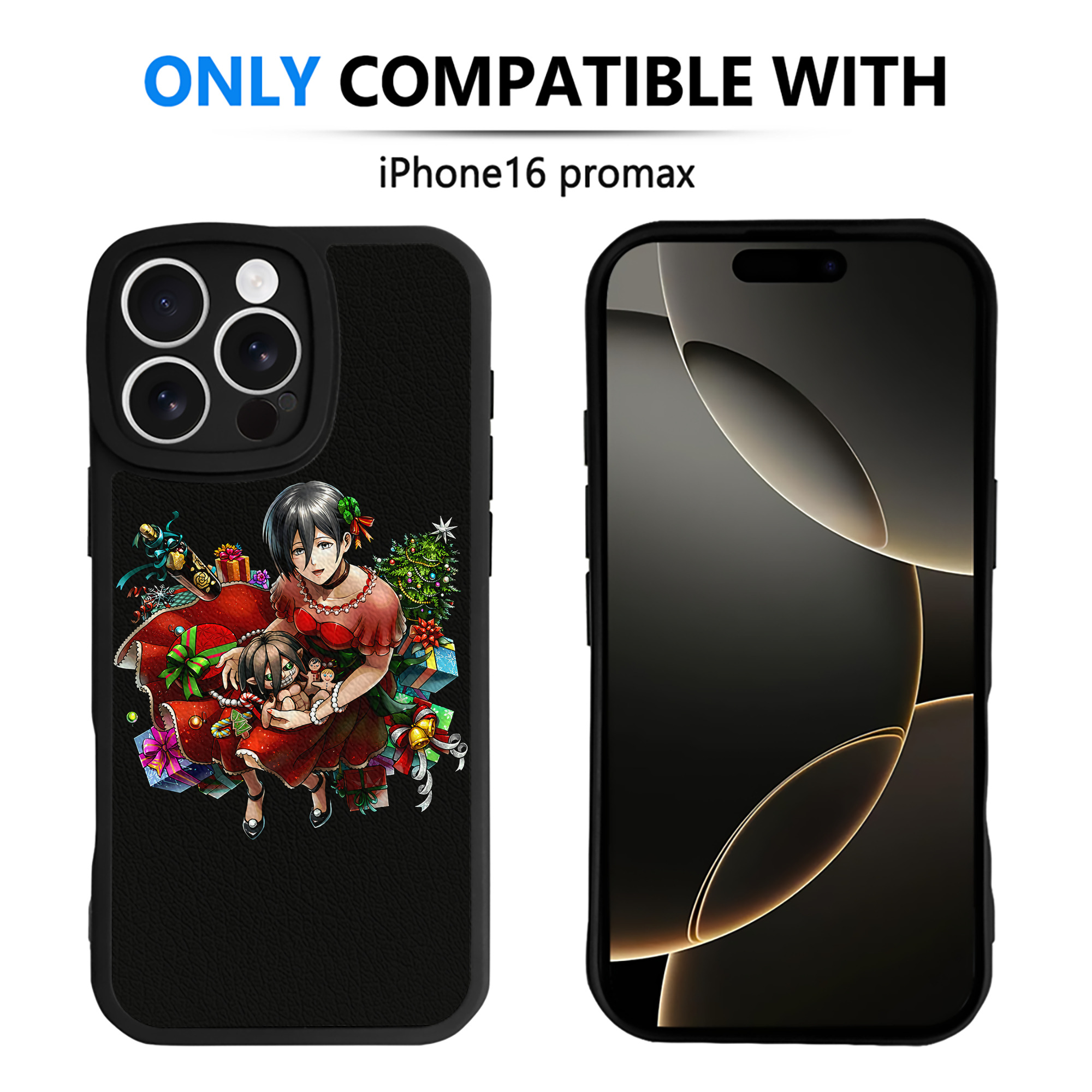 （画像用） 進撃の巨人 ミカサ·アッカーマン Attack on Titan Mikasa Ackerman 【iPhone 16シリーズ対応】シリコンスマホケース（レザー調） 材質：シリコン